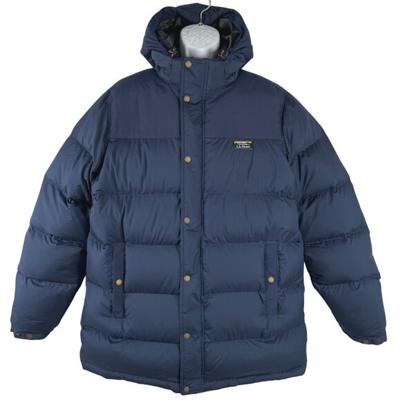 L.L.Bean Mountain Classic Down Parka Jacket Coat Mens XL Blue‎ Downtek CJ-1991 - Picture 1 of 11